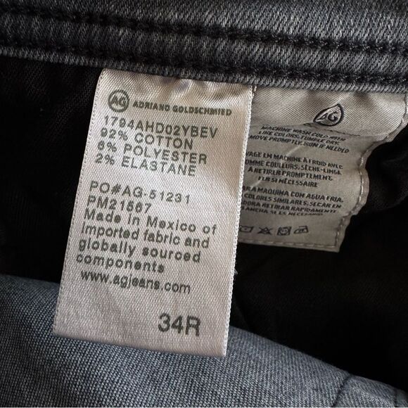 AG Adriano Goldschmied Denim The Everett Slim Straight Mens Jeans Size 34 - Picture 8 of 8